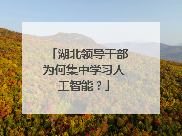 湖北领导干部为何集中学习人工智能？